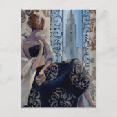 トリッシュバドルニューヨークブラックドレス ポストカード (正面)