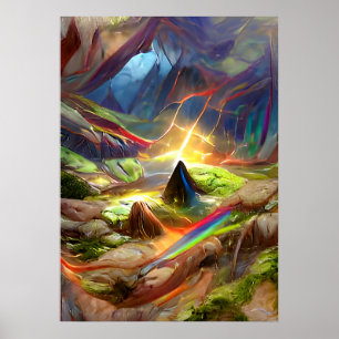 トリッピングボールアートサイケデリック- Mind Cave ポスター