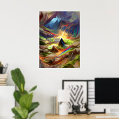 トリッピングボールアートサイケデリック- Mind Cave ポスター (ホームオフィス)