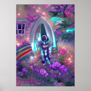 トリッピングボールアート – 宇宙飛行士 ポスター