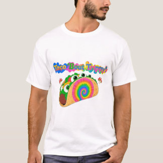 トリッピーなタコスのタイ・ダイTシャツ - 楽しいカラフルな食べ物 Tシャツ