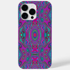 トリッピーなレトロマゼンタ、ブルー、グリーンの抽象画 Case-Mate iPhone 14 PRO MAXケース
