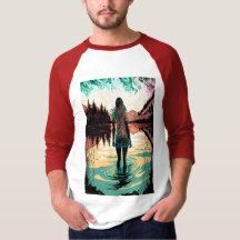 トリッピーな女性の湖のTシャツ | トリッピー4