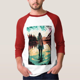 トリッピーな女性の湖のTシャツ | トリッピー4 Tシャツ
