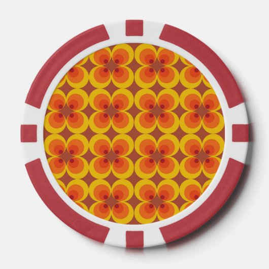 トリッピーな花 ポーカーチップ (正面)