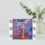 トリッピー ヒッピー マッシュルーム ポストカード (スタンド正面)