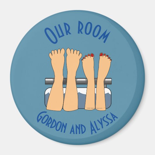 トリップおもしろい足クルーズ船ステートルームドアマーカー マグネット (正面)