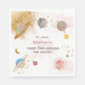 トリップのまわりにザ銀河系宇宙誕生日 スタンダードランチョンナプキン (正面)