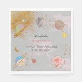 トリップのまわりにザ銀河系宇宙誕生日 スタンダードランチョンナプキン (正面)