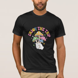 トリップを楽しんで - サイケデリックキノコのレトロデザイン Tシャツ