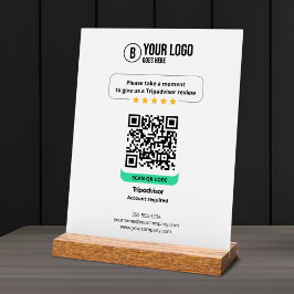 トリップアドバイザー レビュー QR コード 評価 ビジネス 5 つ星 アクリルサイン