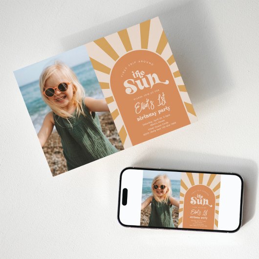 トリップザのまわりにサンフォト誕生日招待状 招待状