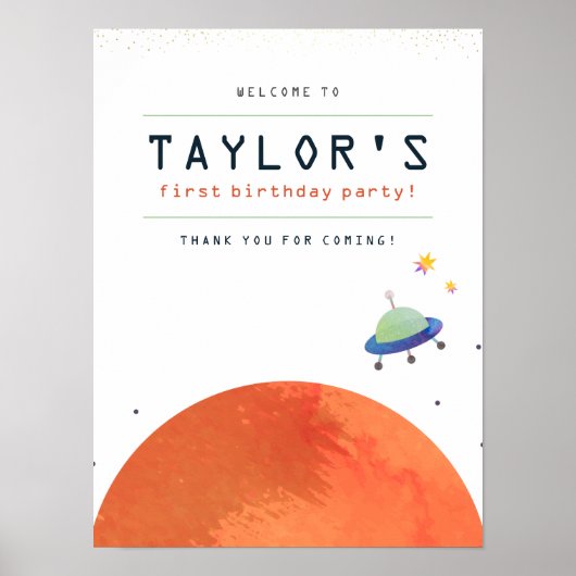 トリップザのまわりにサン宇宙ボーイ誕生日へようこそ ポスター (正面)