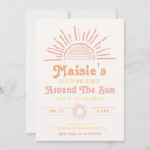 トリップザのまわりにサン招待状 |ボホ誕生日 招待状 (正面)