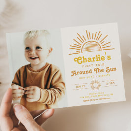 トリップザのまわりにサン招待状 |ボホ誕生日 招待状