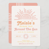 トリップザのまわりにサン招待状 |ボホ誕生日 招待状 (正面/裏面)