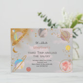 トリップザのまわりに銀河系宇宙誕生日招待状 招待状 (スタンド正面)