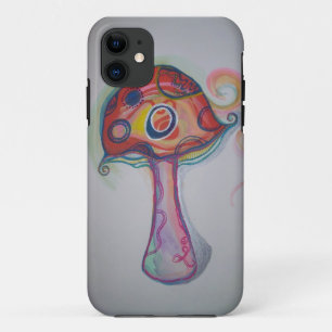 トリップ(幻覚体験)のようななきのこのサイケデリックなiPhoneの場合の iPhone 11 ケース