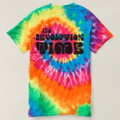 トリップ（幻覚体験）のようななベルニーの研摩機の2016年の絞り染め Tシャツ (デザイン裏面)