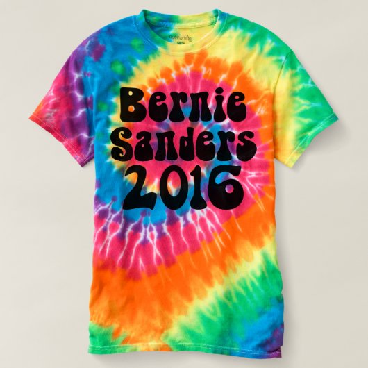 トリップ（幻覚体験）のようななベルニーの研摩機の2016年の絞り染め Tシャツ (デザイン正面)