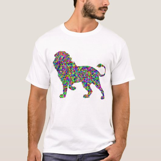 トリップ(幻覚体験)のようななライオン Tシャツ (正面)