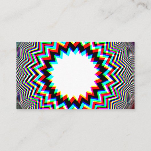 トリップ(幻覚体験)のようなな花の紋章の名刺 名刺 (裏面)