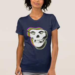 トリップ（幻覚体験）のようなな頭骨 Tシャツ