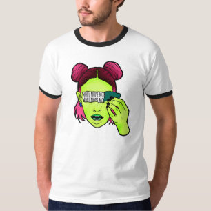 トリップ(幻覚体験)のようななNopeの女の子の人の信号器のTシャツ Tシャツ