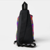 トリップ(幻覚体験)のようなはっきりしたファンキー鮮やかRainbow抽象芸術 スリングバッグ (裏面)