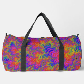 トリップ（幻覚体験）のようなはっきりしたファンキー鮮やかRainbow抽象芸術 ダッフルバッグ