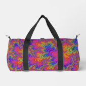 トリップ(幻覚体験)のようなはっきりしたファンキー鮮やかRainbow抽象芸術 ダッフルバッグ (正面)