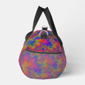 トリップ(幻覚体験)のようなはっきりしたファンキー鮮やかRainbow抽象芸術 ダッフルバッグ (右)