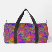トリップ(幻覚体験)のようなはっきりしたファンキー鮮やかRainbow抽象芸術 ダッフルバッグ (裏面)