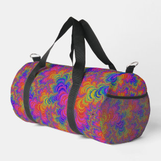 トリップ(幻覚体験)のようなはっきりしたファンキー鮮やかRainbow抽象芸術 ダッフルバッグ