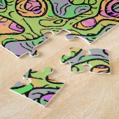 トリップ（幻覚体験）のようなカラフルBLOB ジグソーパズル (側面)