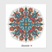 トリップ(幻覚体験)のようなサイケデリックの溝風変わり茸 シール (シート)