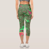 トリップ（幻覚体験）のようなサイケデリックファンキーGroovy Spiral Fractal Ar カプリレギンス (裏面)