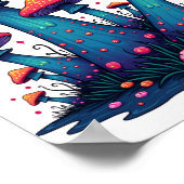 トリップ（幻覚体験）のようなサイケデリックファンタジー ポスター (角)