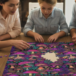 トリップ（幻覚体験）のようなサイケデリック茸 ジグソーパズル