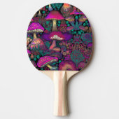 トリップ(幻覚体験)のようなサイケデリック菌模様 卓球ラケット (正面)