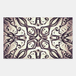 トリップ(幻覚体験)のようなスカルシール 長方形シール