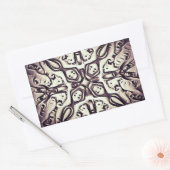 トリップ(幻覚体験)のようなスカルシール 長方形シール (封筒)