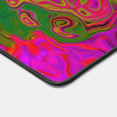 トリップ(幻覚体験)のようなターコイズ抽象芸術レトロ液スワール デスクマット (コーナー)