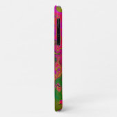 トリップ（幻覚体験）のようなターコイズ抽象芸術レトロ液スワール Case-Mate iPhoneケース (裏面/左)