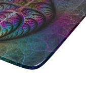 トリップ（幻覚体験）のようなパターン（の模様が）あるカラフル抽象芸術 カッティングボード (角)