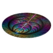 トリップ（幻覚体験）のようなパターン（の模様が）あるカラフル抽象芸術 カッティングボード (角)