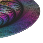 トリップ（幻覚体験）のようなパターン（の模様が）あるカラフル抽象芸術 カッティングボード (角)