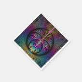 トリップ（幻覚体験）のようなパターン（の模様が）あるカラフル抽象芸術 スタンダードカクテルナプキン (角)