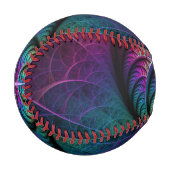 トリップ（幻覚体験）のようなパターン（の模様が）あるカラフル抽象芸術 野球ボール (正面左)