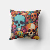 トリップ（幻覚体験）のようなヒピースカルカラフルパターン（の模様が）ある サイケデリック クッション (裏面)